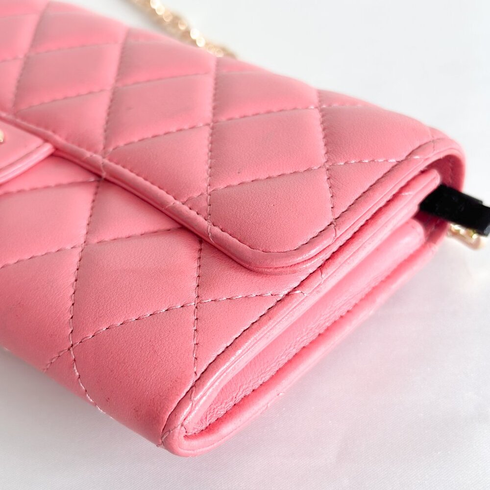 Chanel Classic Flap Wallet Pink Leather - Picture 7 of 16